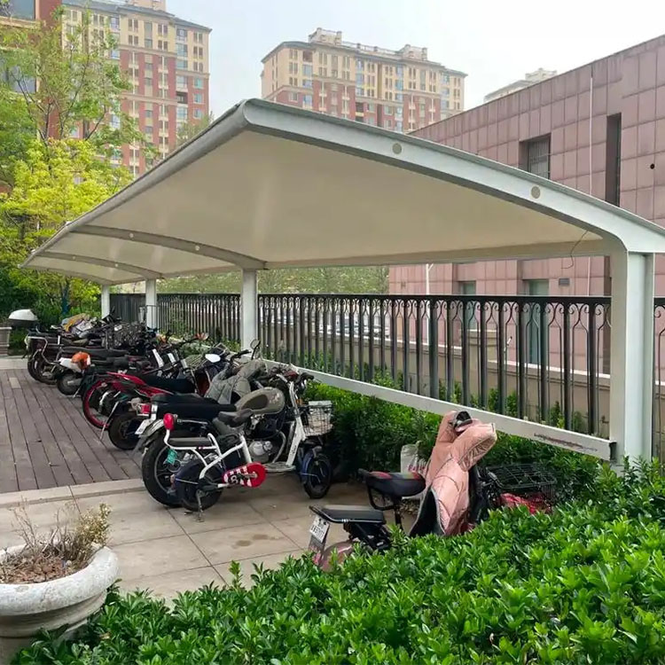 肃南裕膜结构电动车棚